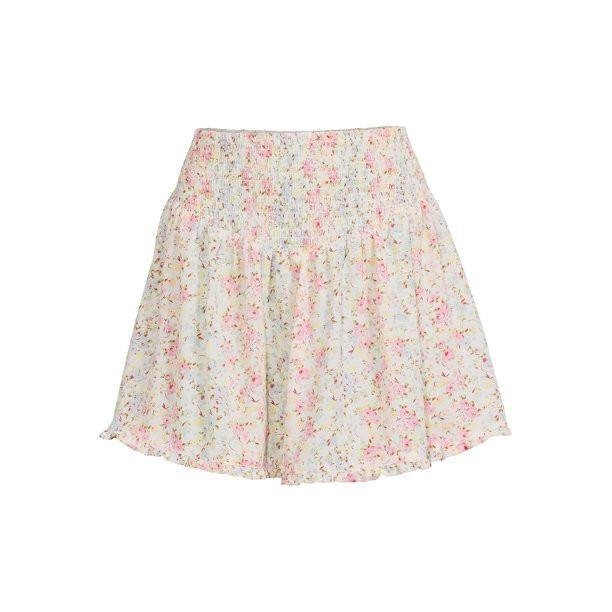 Madden NYC Juniors' Smocked Mini Skirt - Walmart.com | Walmart (US)