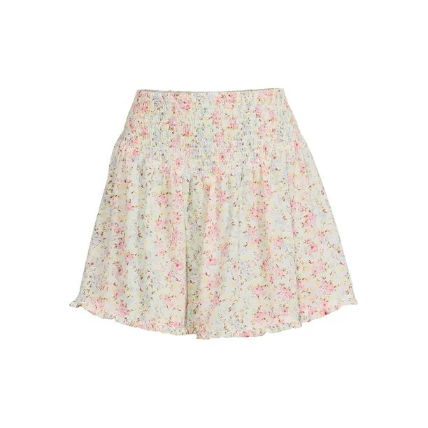 Madden NYC Juniors' Smocked Mini Skirt | Walmart (US)
