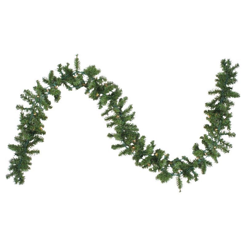 Northlight 9' x 8" Prelit Canadian Pine Artificial Christmas Garland - Clear Lights | Target