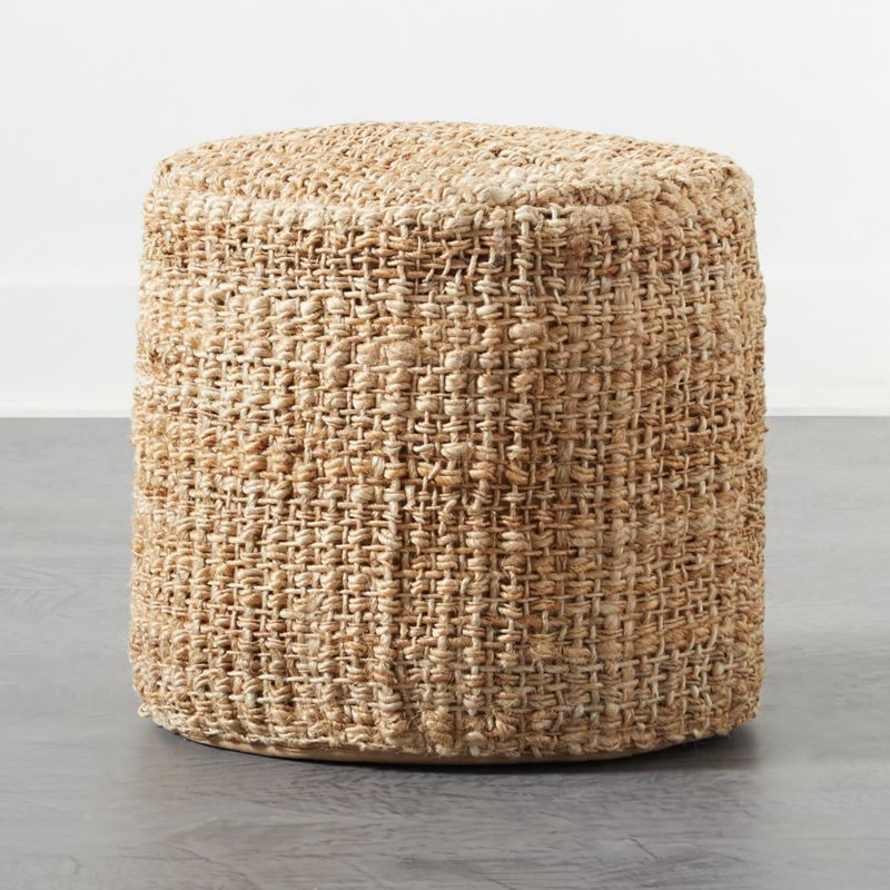 Weft Jute Pouf + Reviews | CB2 | CB2