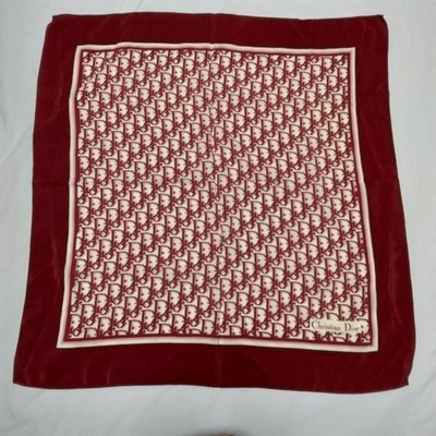 Dior Silk Scarf Trotter Pattern Burgundy Dark Red | eBay | eBay US