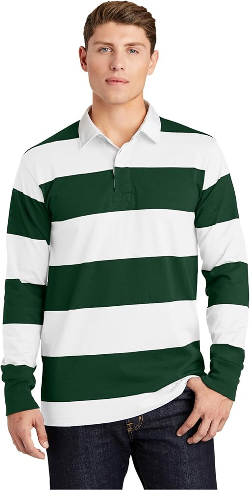 SPORT-TEK Unisex Classic Long Sleeve Rugby Polo | Collared Shirt for Men & Women, Relaxed Fit Top... | Amazon (US)
