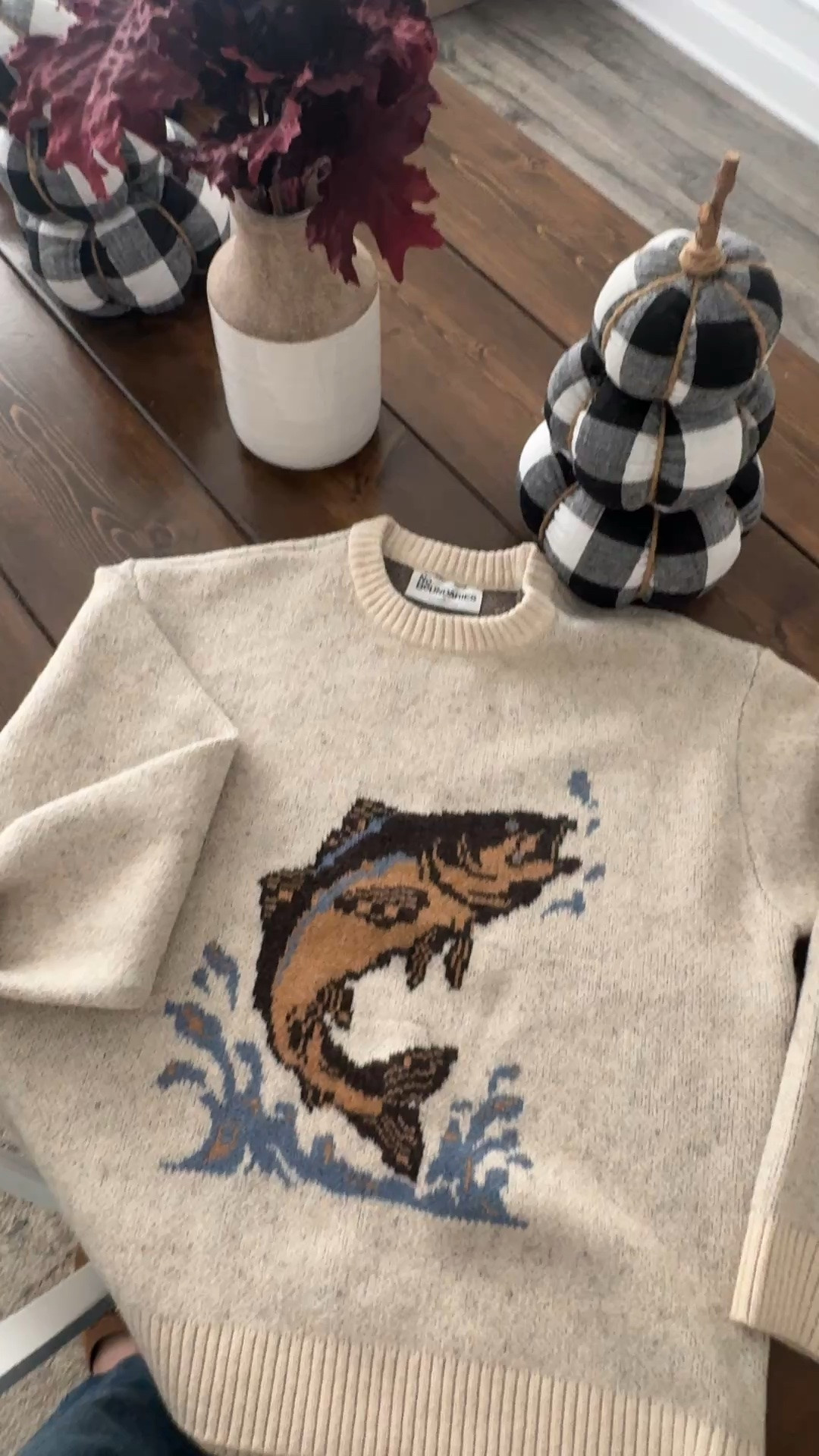 Cutest new sweater- stolen from the mens dept at Walmart!