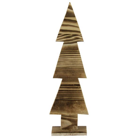 Northlight 9.8" Brown and Ivory Cut Out Christmas Tree Tabletop Decoration | Target