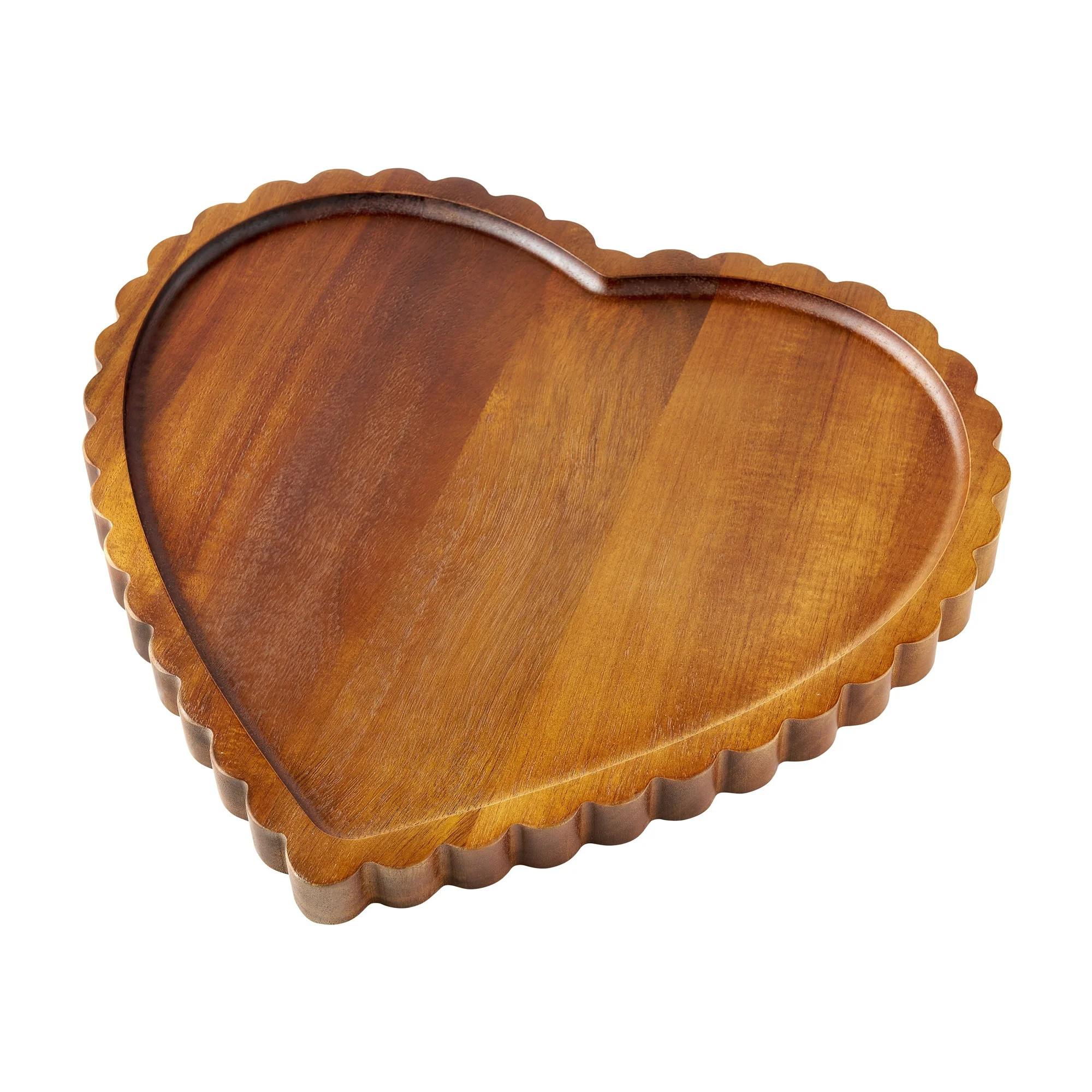 The Pioneer Woman Wooden Scallop Heart Charcuterie Tray, 13" x 12" | Walmart (US)