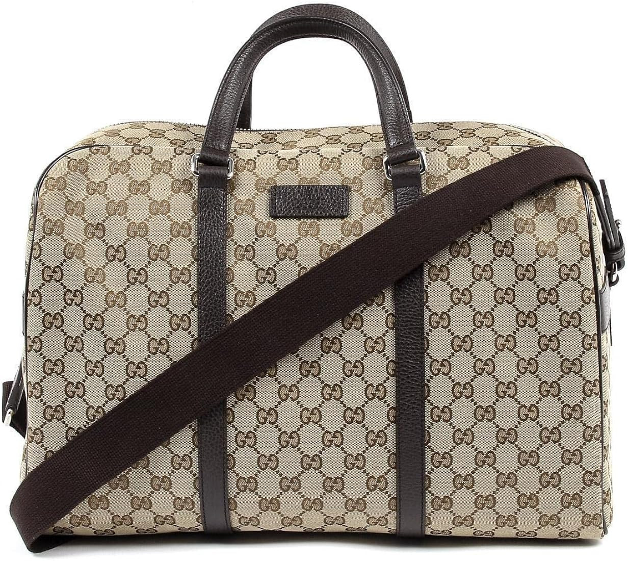 Gucci Duffle Brown Signature Guccissima Large Canvas Leather Travel Luggage NEW | Amazon (US)