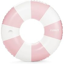 FUNBOY Giant Vintage Stripe Inflatable Tube Pool Float with Cup Holder 48" Large Pool Float for A... | Amazon (US)