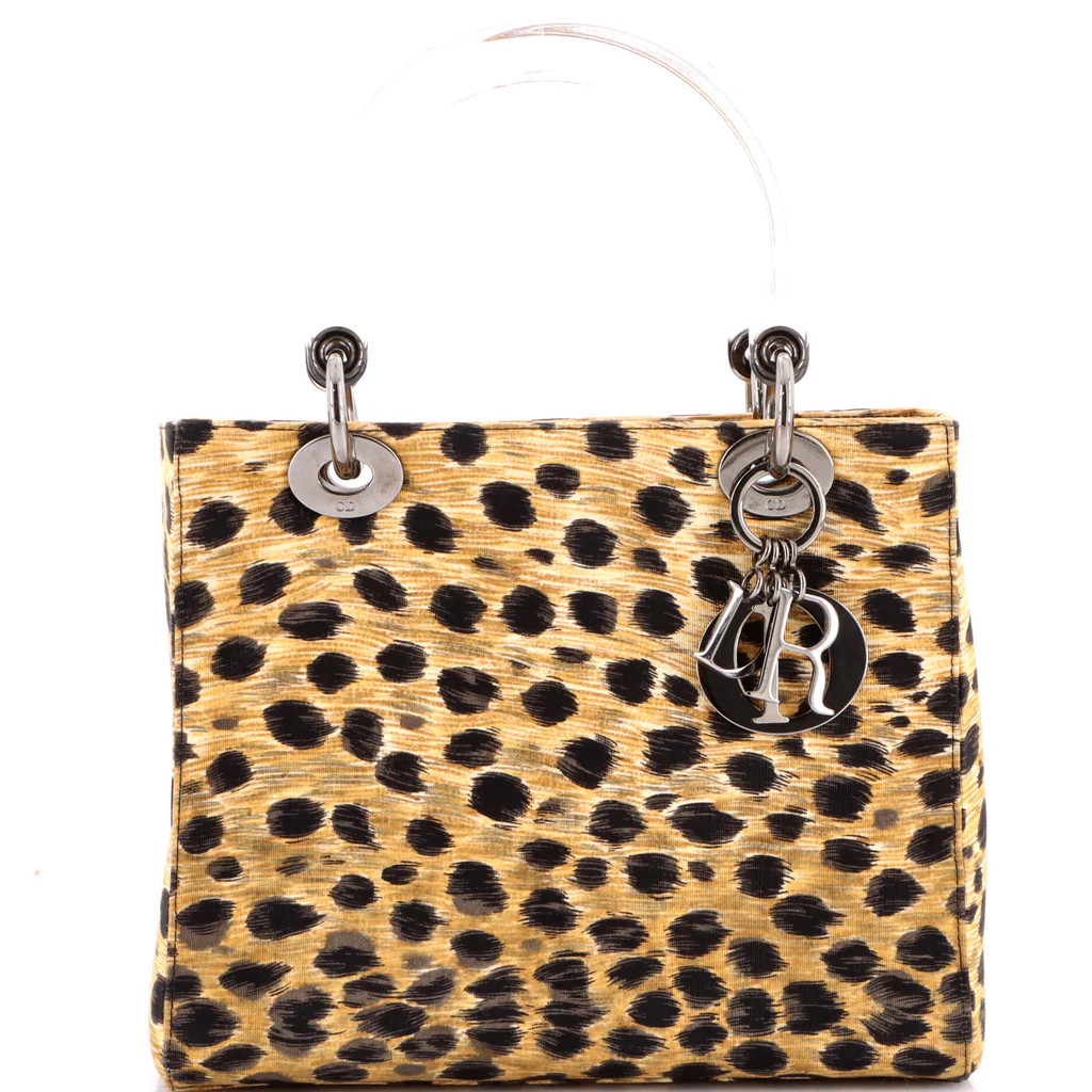 Vintage Lady Dior Bag Printed Canvas Medium | Rebag
