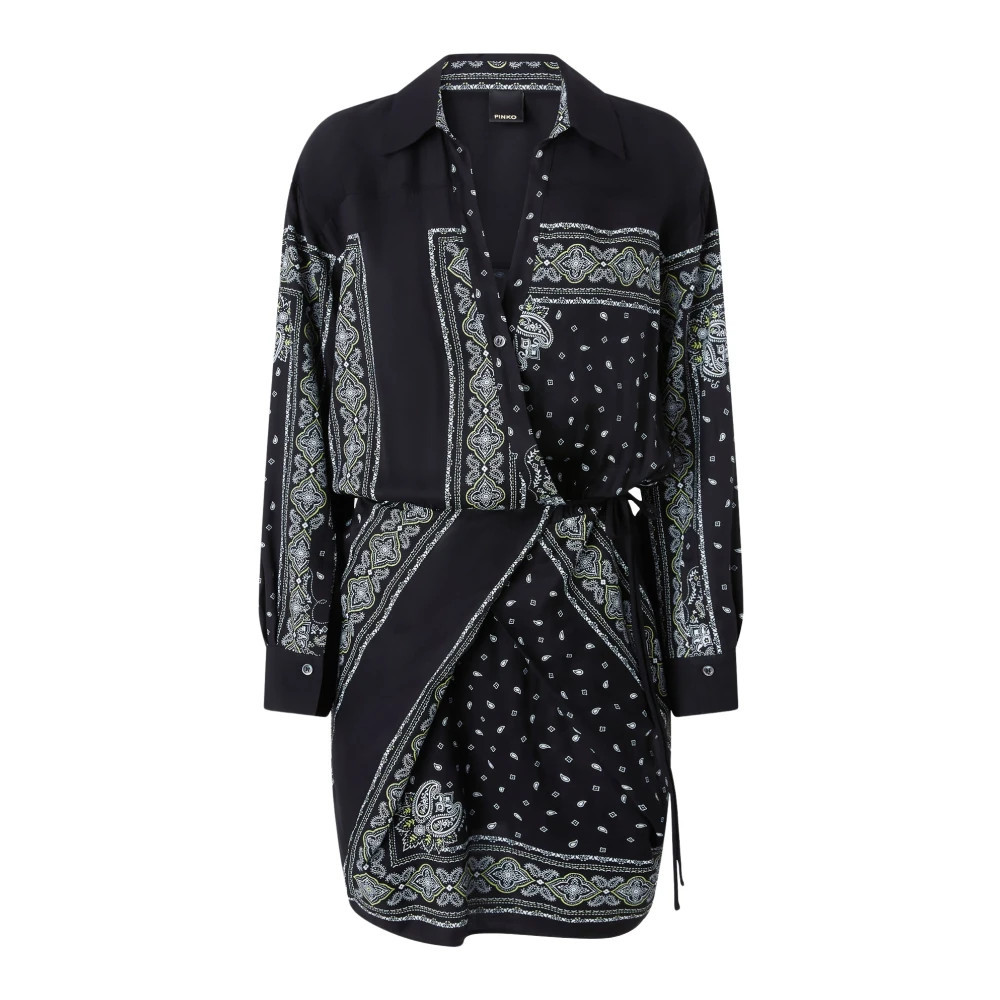 Paisley Bandana Print Shirt Dress - female - PINKO - Short Dresses - Black - L - Dresses | Miinto UK Ltd