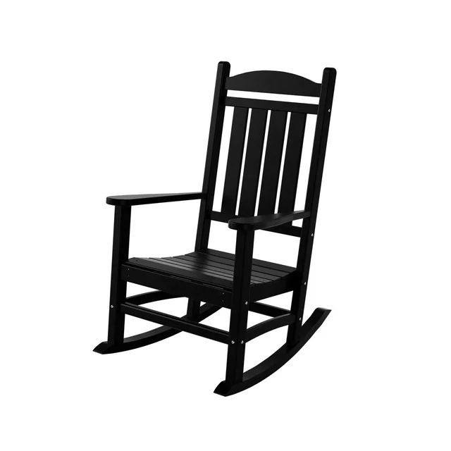 WestinTrends Malibu Outdoor Rocking Chair, All Weather Poly Lumber Adirondack Rocker Chair with H... | Walmart (US)