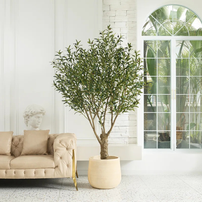 Adcock Artificial Olive Tree, UV Resistant Fake Plants, Faux Olive Tree for Indoor & Outdoor Deco... | Wayfair North America