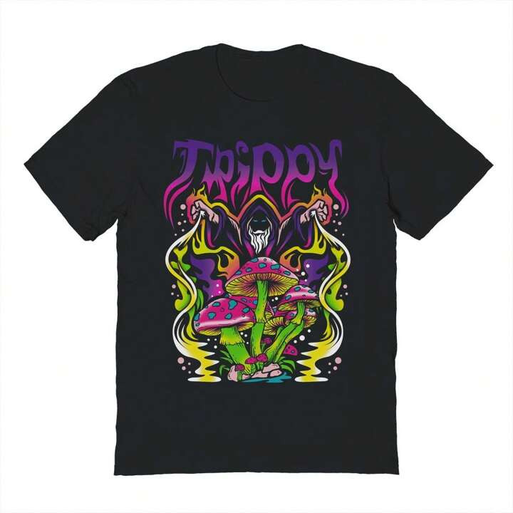 Nearly There Wizard Tripping Graphic Unisex Cotton Short-Sleeve T-Shirt | SHEIN