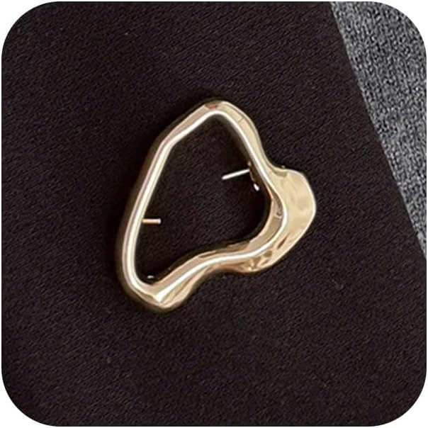Trendy Gold Irregular Geometric Hollow Brooch, Large Silver Vintage Brooches and Pins for Women S... | Amazon (US)