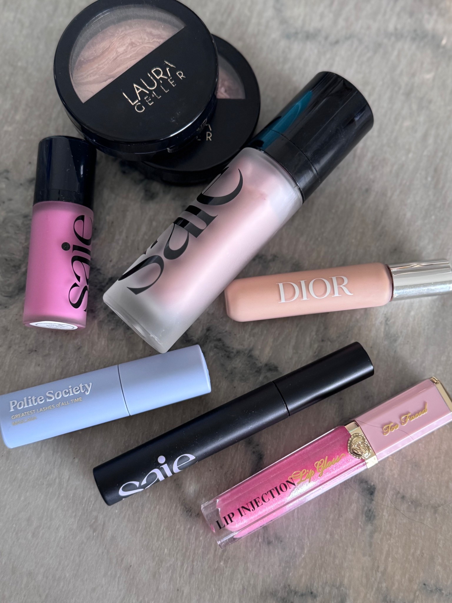 Makeup line up!  **and yes…two mascaras.  The Saie is brown and I like to layer black on top 

#mascara #spring #springmakeup #lightmakeup #pinkmakeup #glowyfinish #glowycheels #pink #saie #laurageller #makeupover40 #makeupover50 #lipplumper #liploumperthatworks #powderfoundation #concealer #diormakeup #makeupreviewer #makeupreviews #fashionista #ltkmakeup #ltkcreator 

#LTKOver40 #LTKBeauty