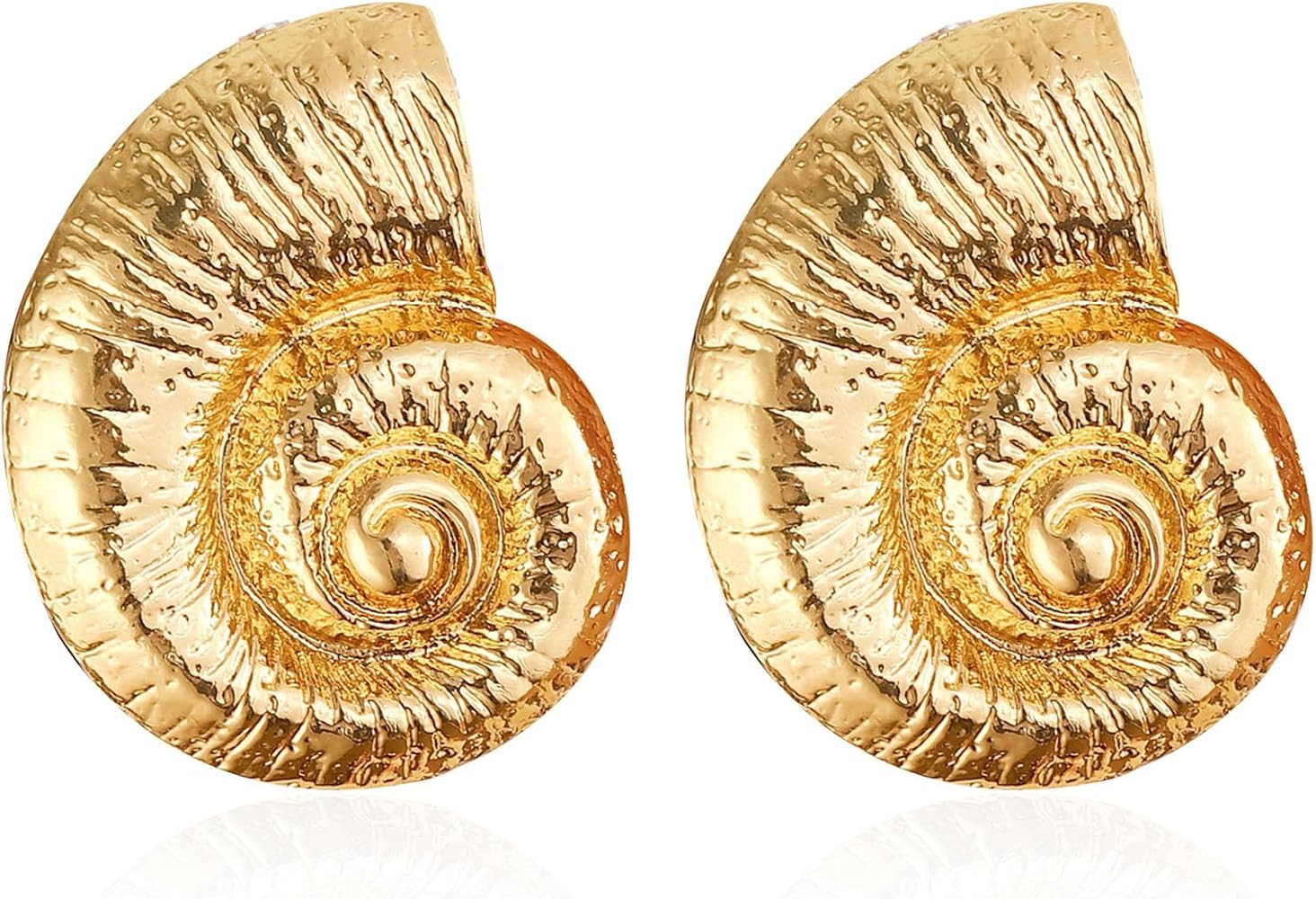 Exaggerate Gold Boho Ocean Earrings Shell Earrings Sea Shell Stud Earrings Beach Jewelry Gifts fo... | Amazon (US)