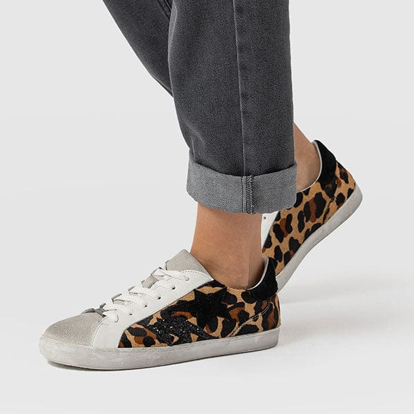 Spitalfields Trainer - Leopard/Star | Saint + Sofia