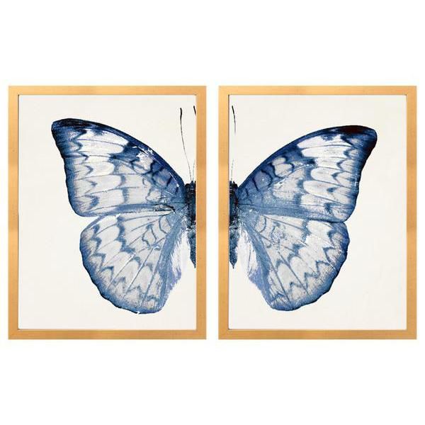 Split Blue Butterfly B | Caitlin Wilson Design