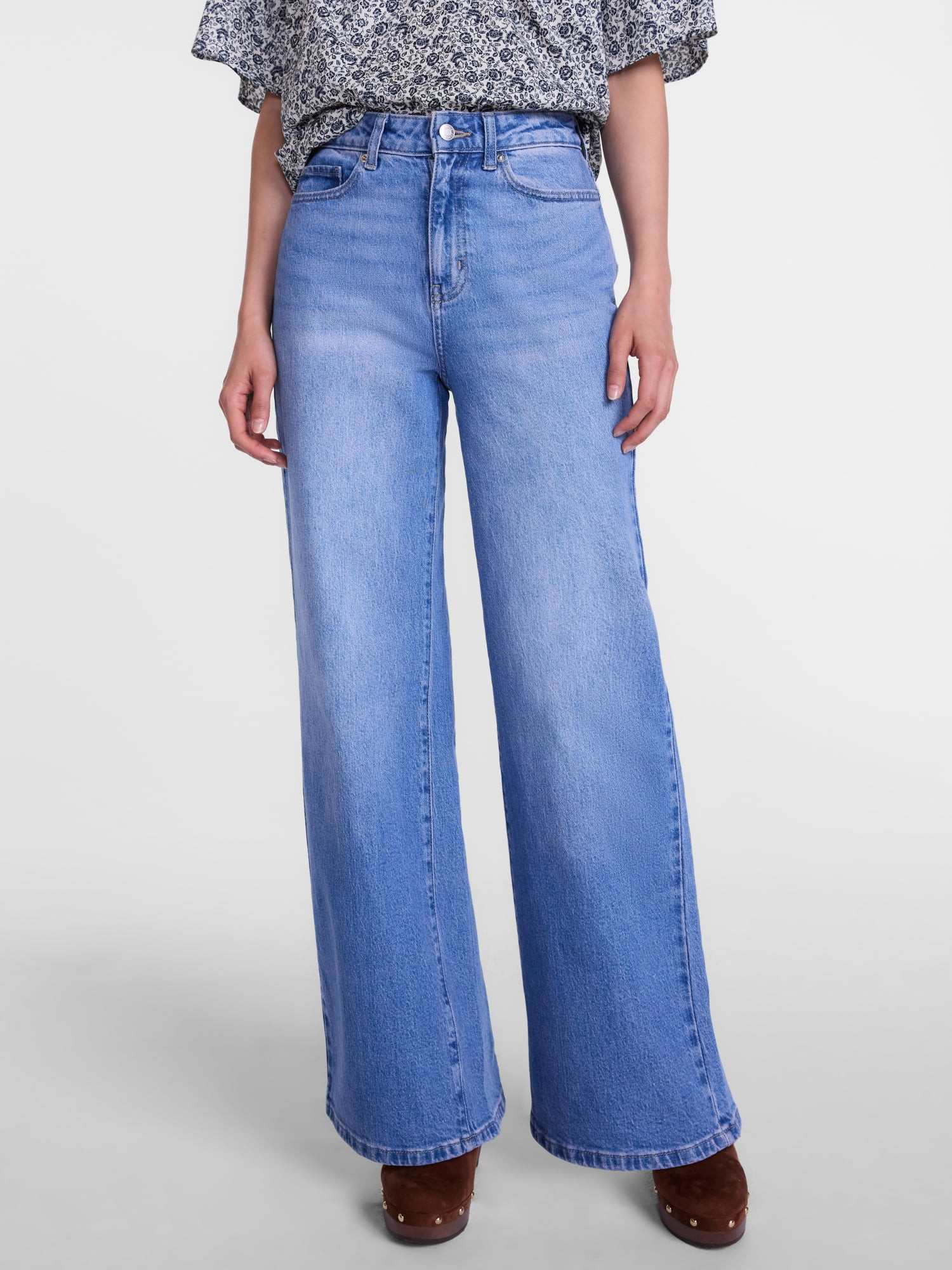Scenario Women's Wide Leg Jeans, Sizes 0-20 | Walmart (US)