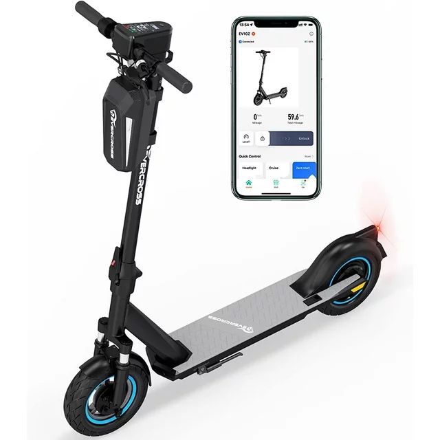 EVERCROSS Electric Scooter Adults, 10 " Solid Tires, 500W Motor up to 19 MPH, 22 Miles Long-Range... | Walmart (US)