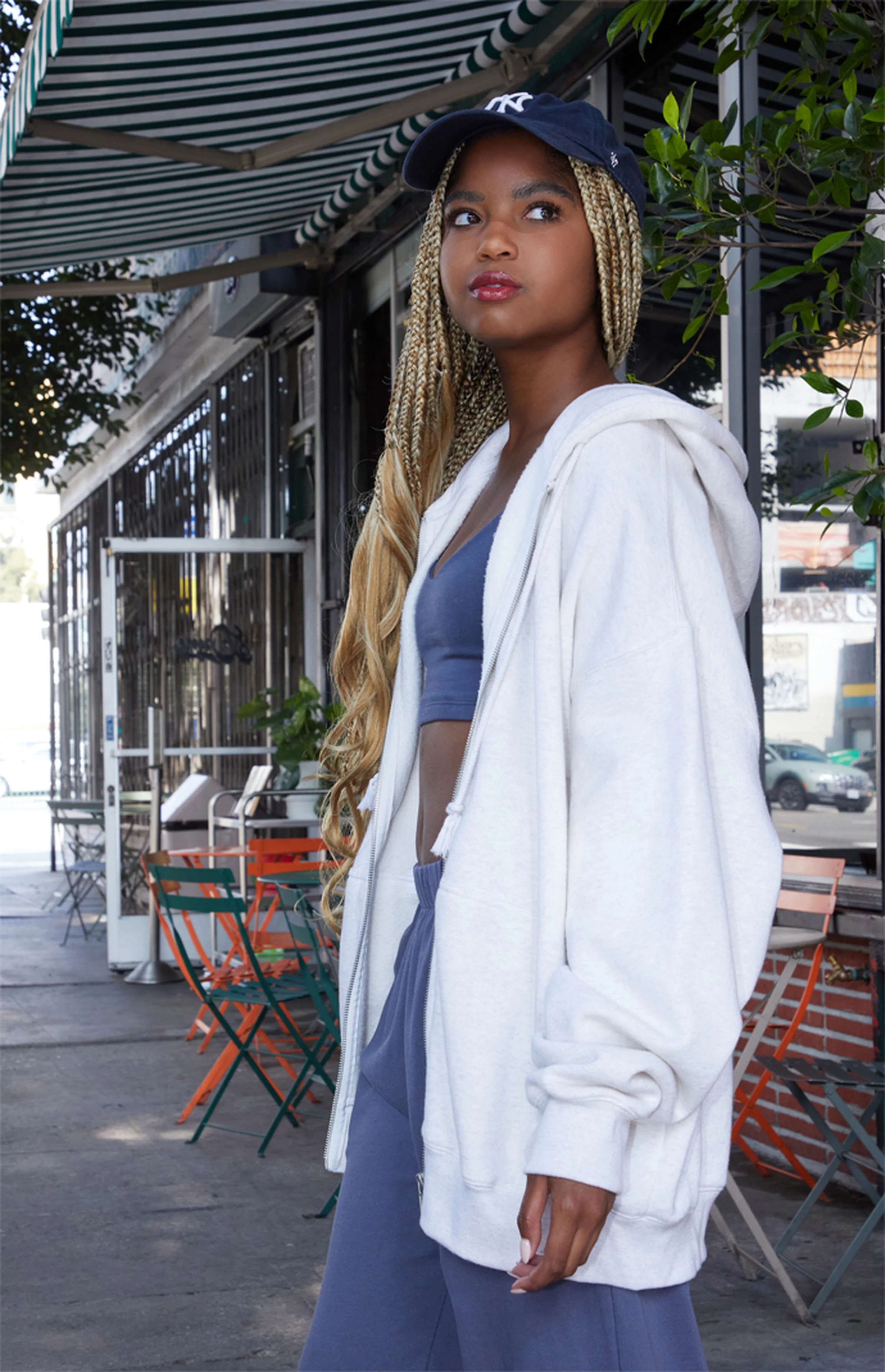 John Galt Heather Grey Christy Full Zip Hoodie | PacSun