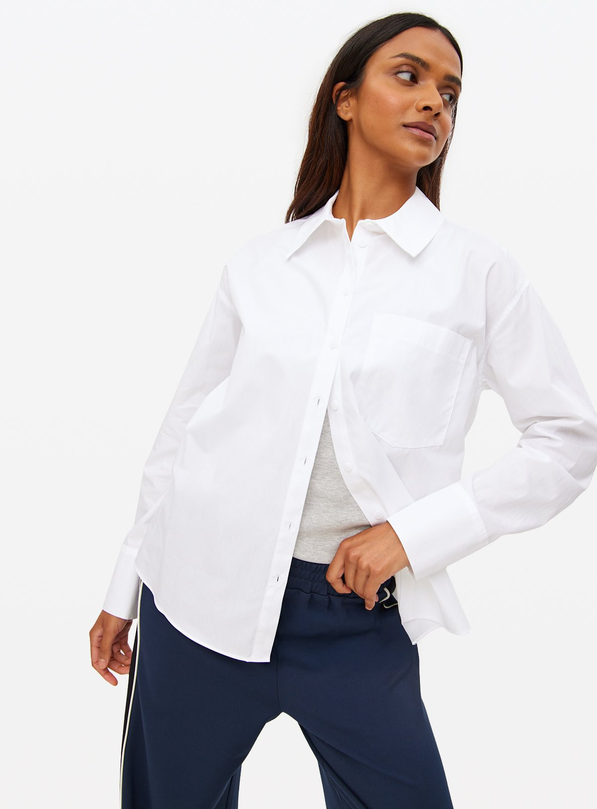 White Relaxed Fit Poplin Shirt | Tu Clothing