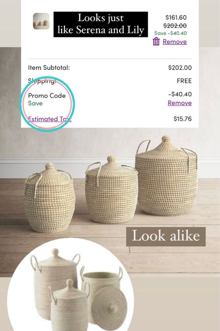 Look like Serena and Lily basket 

Code sale currently saves extra 20%

#LTKHome #LTKSaleAlert