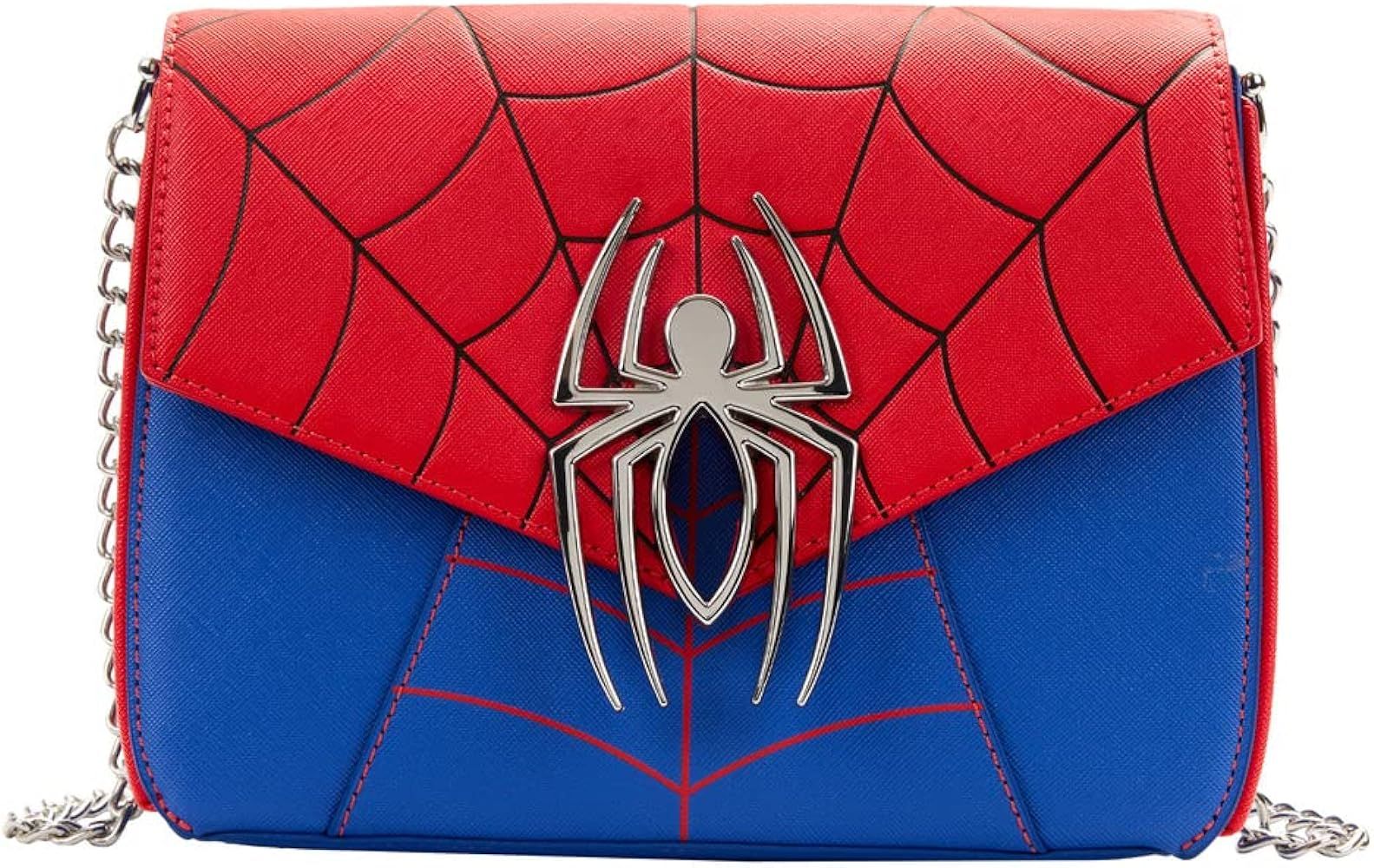 Loungefly Marvel Spider Man Color-Block Crossbody Bag Spider Man One Size | Amazon (US)