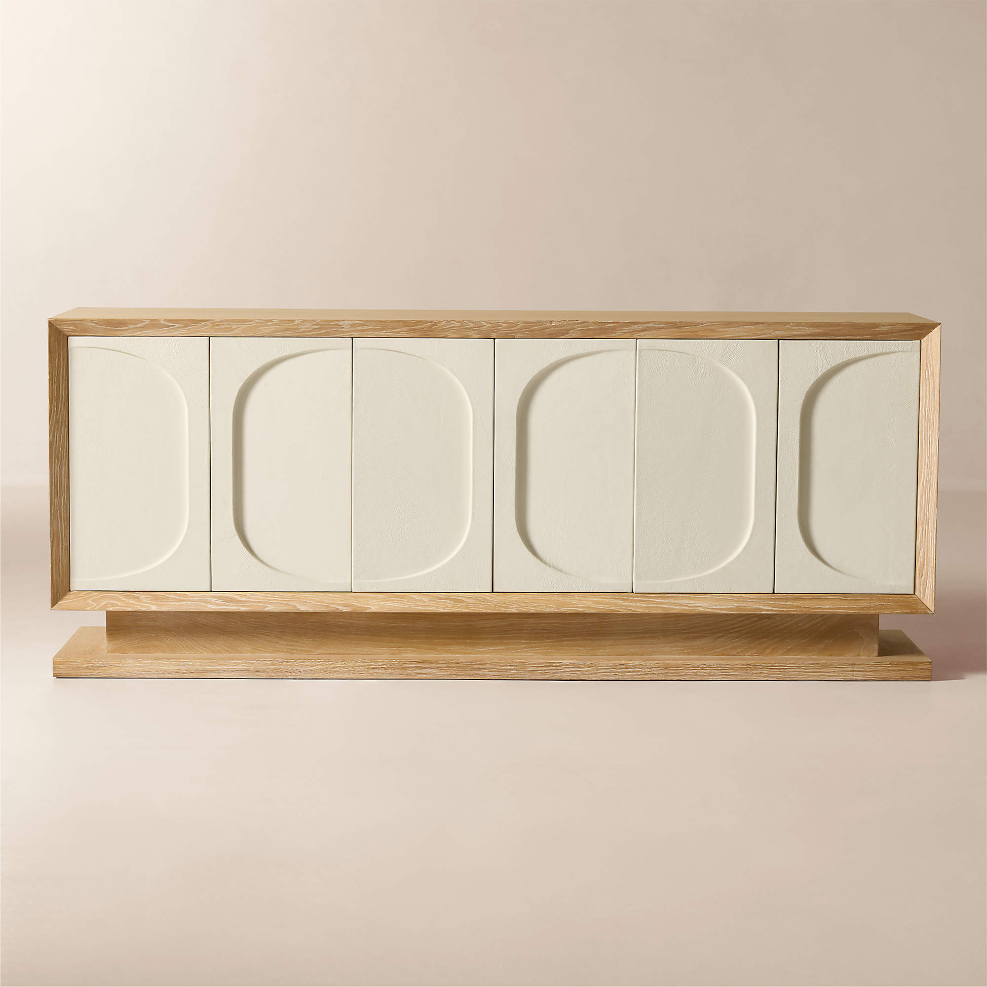 Anderson 78" Leather and Wood Credenza | CB2 | CB2