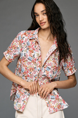 The Aly Puff-Sleeve Blouse by Pilcro | Anthropologie (US)
