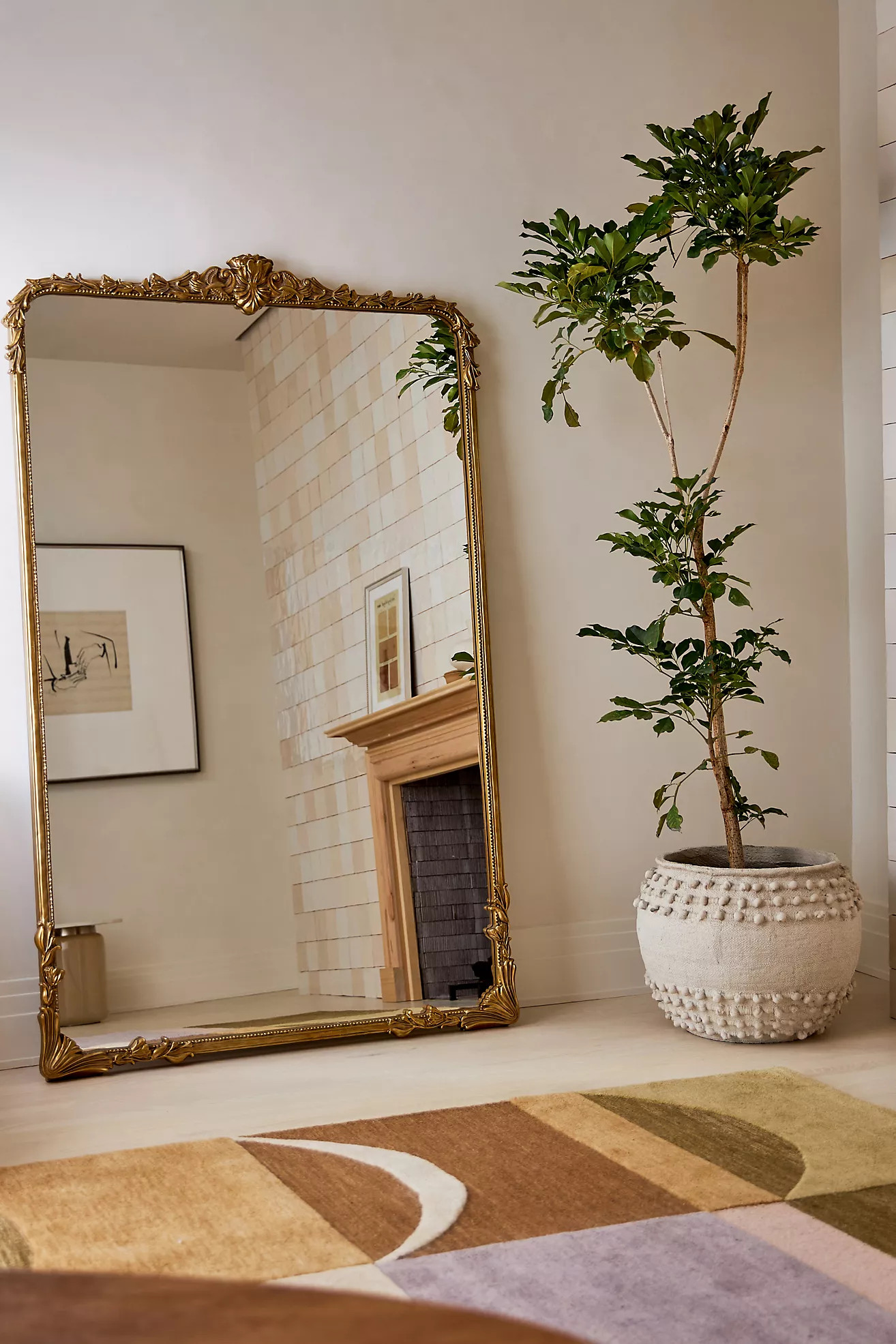 The Vintage Mila Floor Mirror | Anthropologie (US)