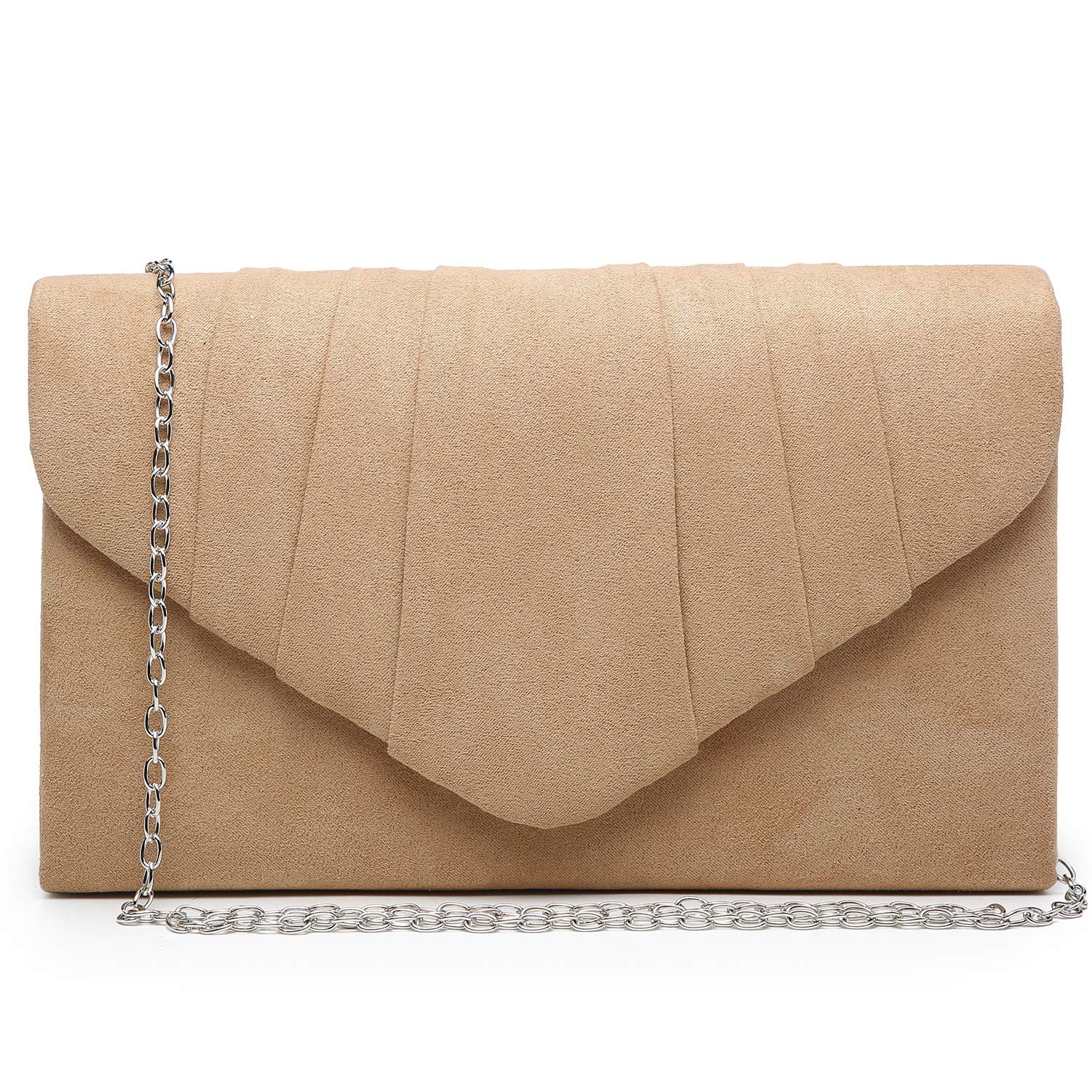 Dasein Women's Evening Bag Pleated Envelope Clutch Handbag Wedding Party Bridal Purse | Amazon (US)
