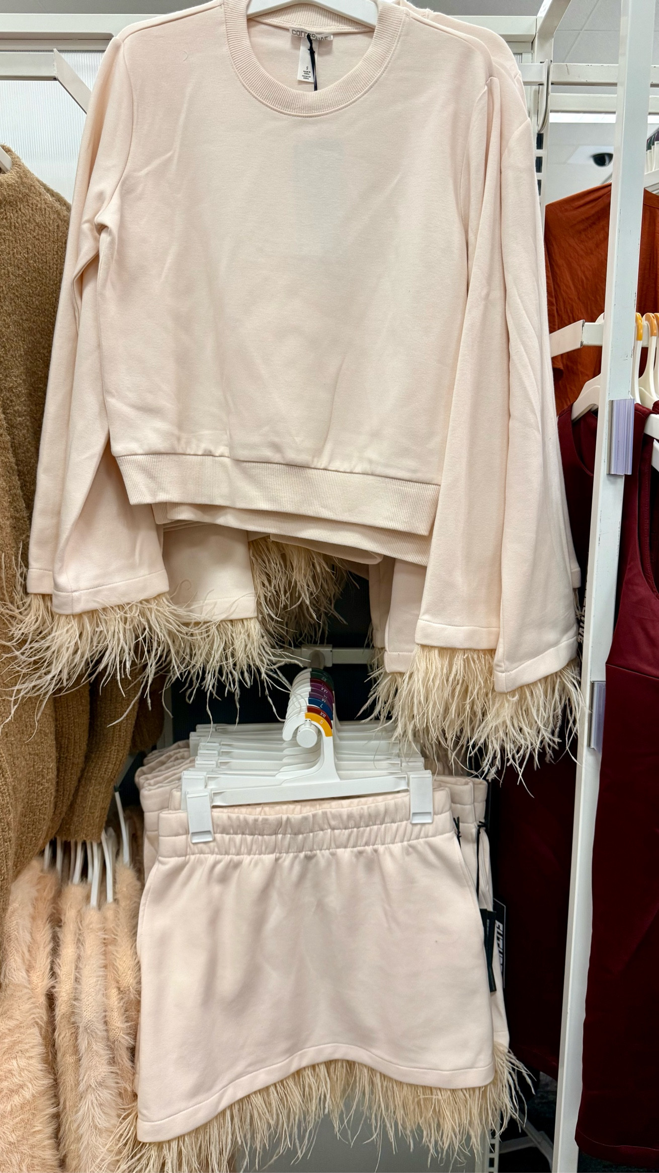 Feather trimmed sweatshirt and skirt set … YES!!! This cute comfy look would be perfect for thanksgiving and comes in black for the holidays!! Stretchy so you can enjoy all the pie you want! 😍

#LTKFindsUnder50 #LTKHoliday #LTKParties