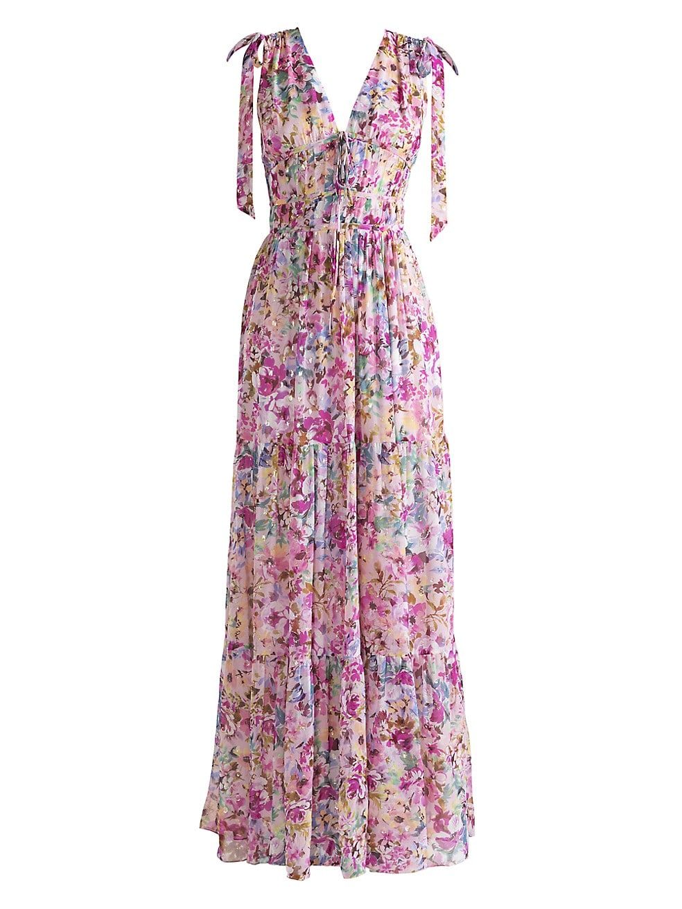 Zahra Neon Floral Gown | Saks Fifth Avenue