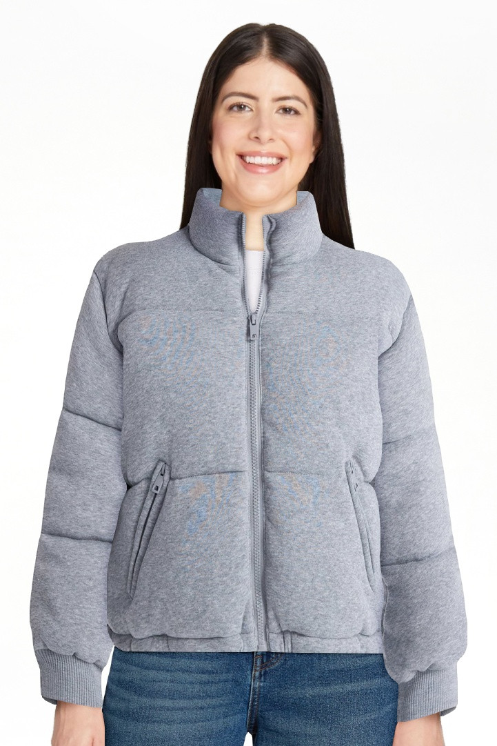 No Boundaries Knit Puffer Jacket, Women's | Walmart (US)