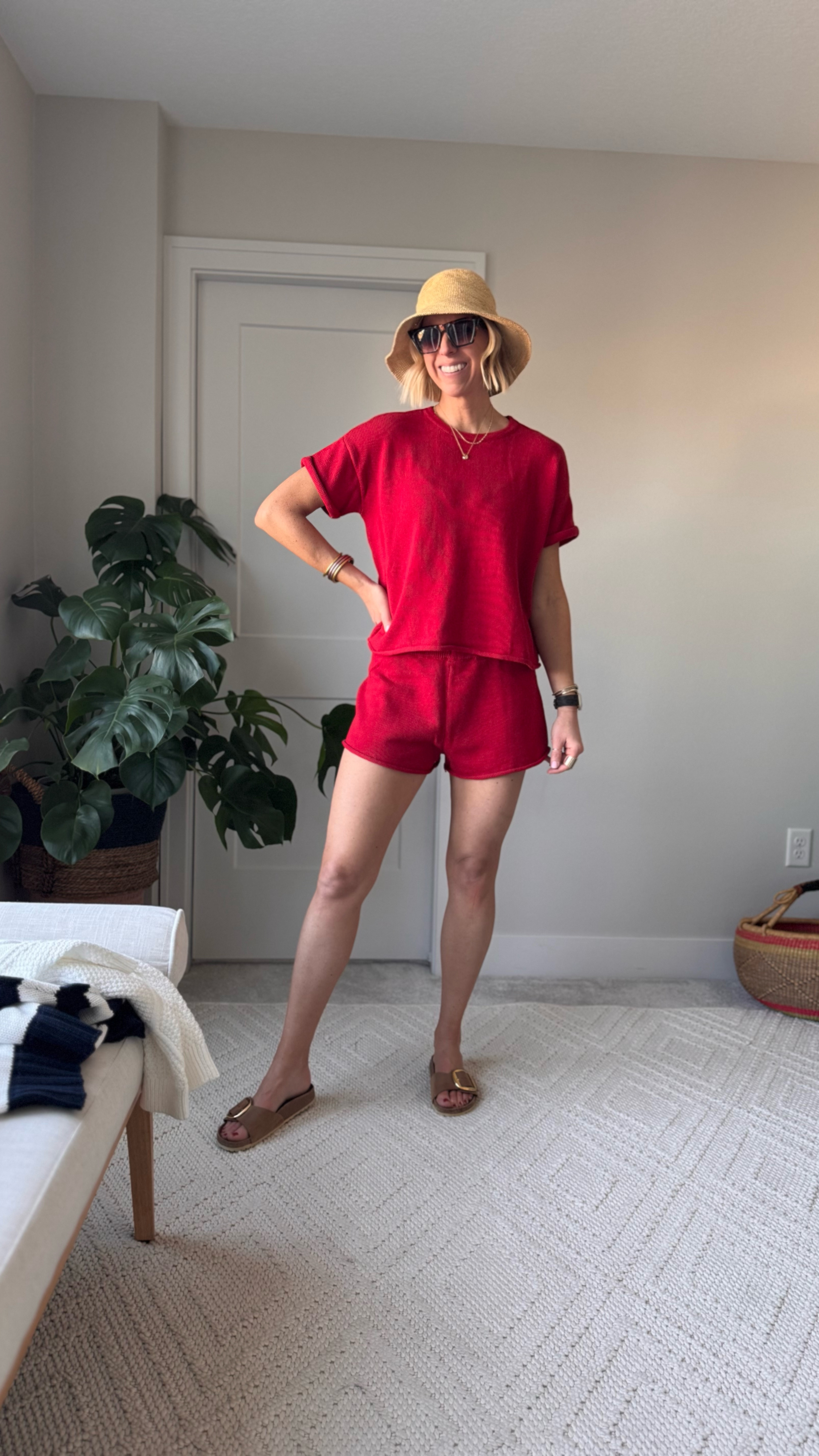 The cutest matching set for vacation! I love this as a cover up or separates - it’s 100% cotton & fits true to size❤️

#LTKTravel #LTKOver40 #LTKWatchNow