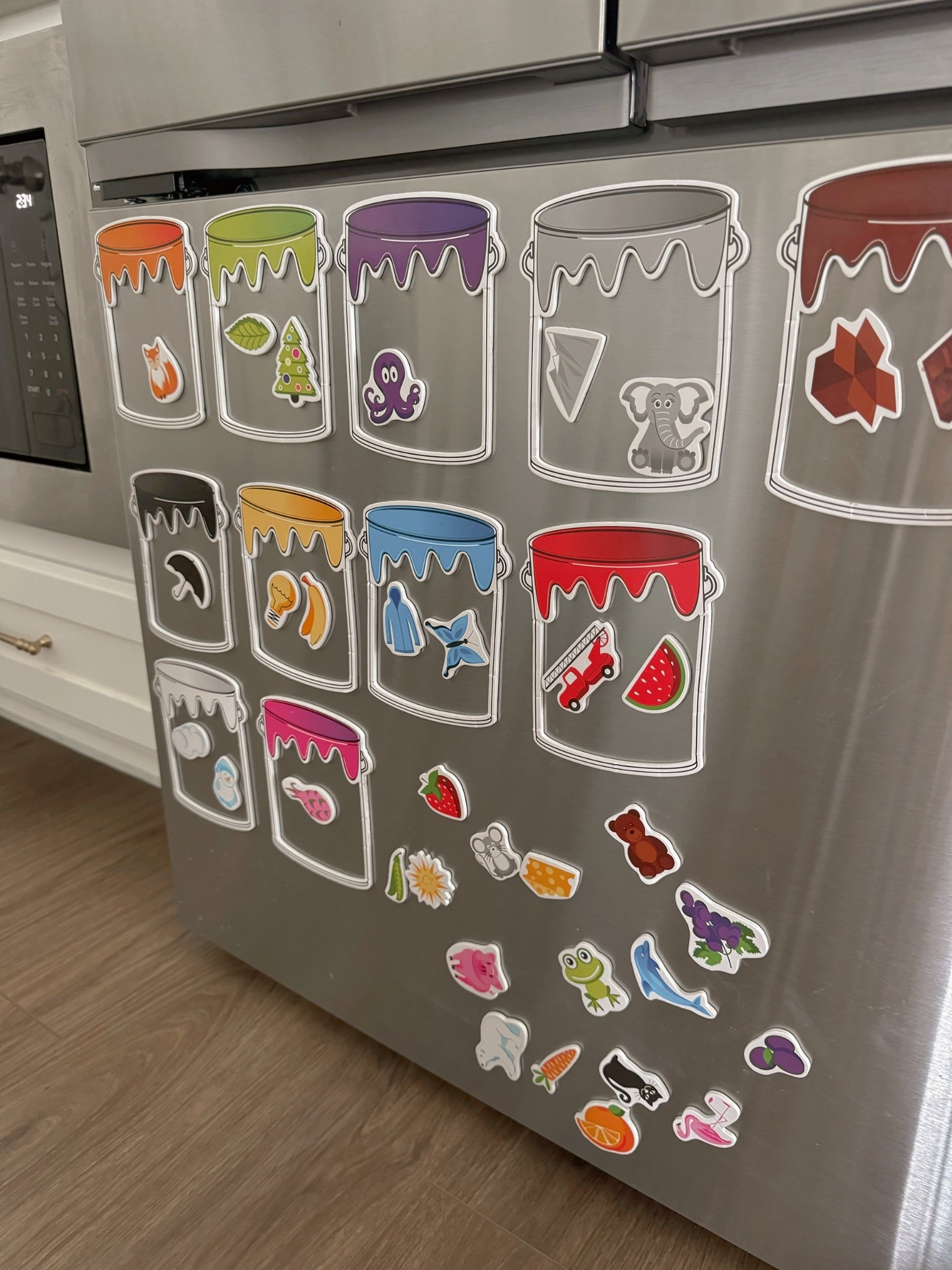 These magnets are so handy when you need to get things done in the kitchen & have bored toddlers! These teach sorting, color recognition, matching & fine motor skills! 

#LTKHome #LTKKids #LTKBaby