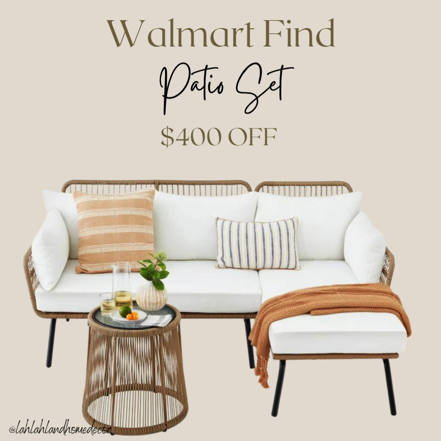 Save $400 off this beautiful patio set! @walmart #walmartfind #walmart #walmarthome | outdoor patio set | outdoor living 

#LTKGiftGuide #LTKsalealert #LTKhome