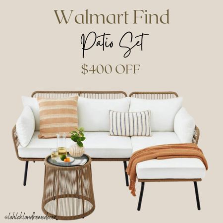 Save $400 off this beautiful patio set! @walmart #walmartfind #walmart #walmarthome | outdoor patio set | outdoor living 

#LTKGiftGuide #LTKsalealert #LTKhome