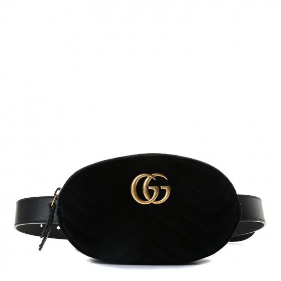 GUCCI

Velvet Matelasse GG Marmont Belt Bag 85 34 Black | Fashionphile