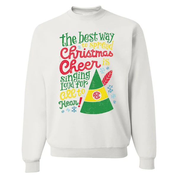 Monogrammed 'Christmas Cheer' Crewneck Sweatshirt | United Monograms