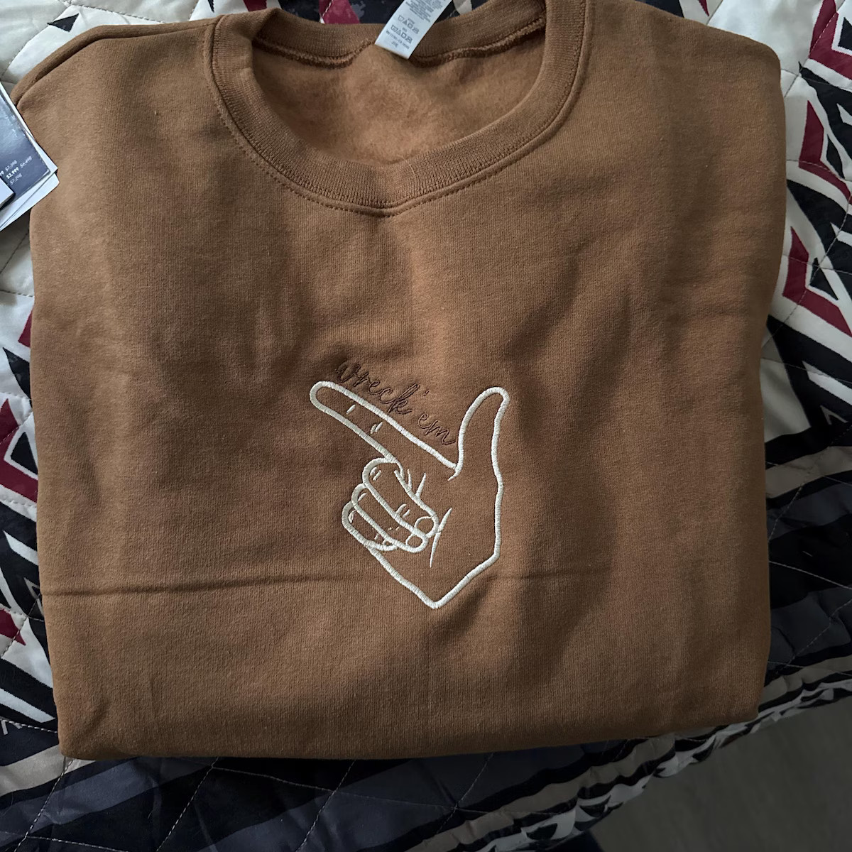 Embroidered Mama Sweatshirt, Suede Brown Thread, Oatmeal Heather Crewneck - Etsy | Etsy (US)