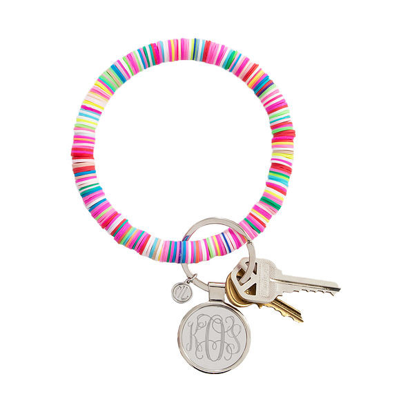 Monogrammed Beaded Key Ring | Marleylilly