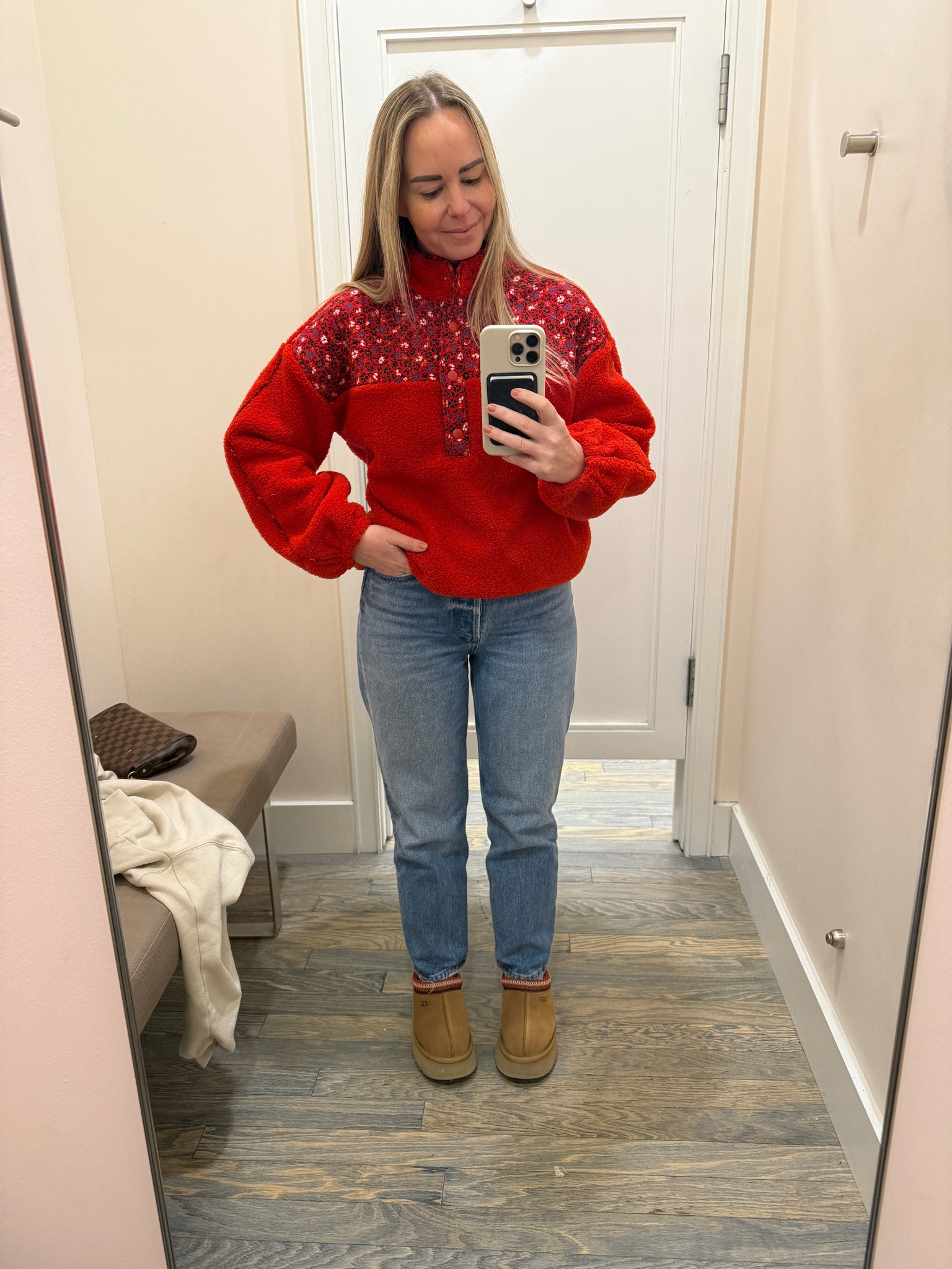 Loft floral Sherpa is to die for! Wearing an xs

#LTKStyleTip #LTKGiftGuide #LTKFindsUnder100