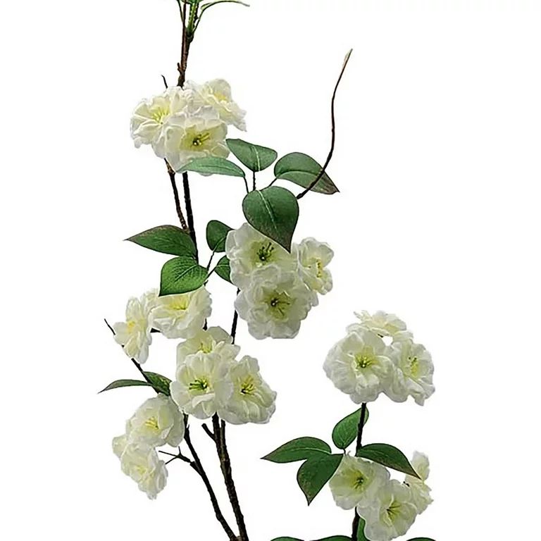 Mainstays 50" Artificial Flower Cherry Blossom Stem, White Color. Indoor Use. | Walmart (US)