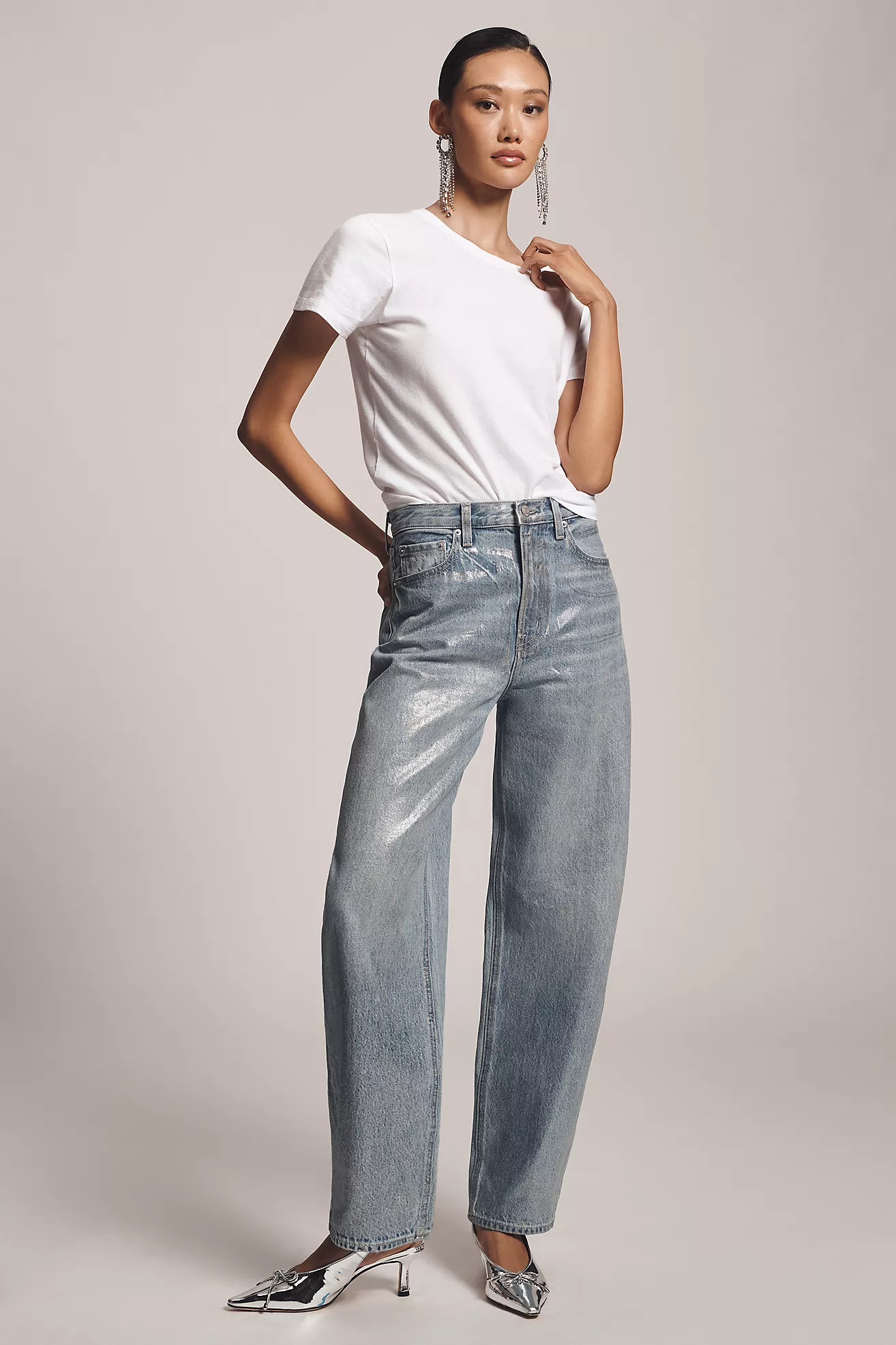 Pistola Wes High-Rise Barrel Jeans | Anthropologie (US)