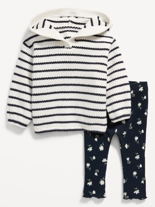 Pullover Thermal-Knit Hoodie and Leggings Set for Baby | Old Navy (US)