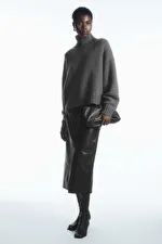 CHUNKY PURE CASHMERE TURTLENECK SWEATER - DARK GRAY - Knitwear - COS | COS (US)
