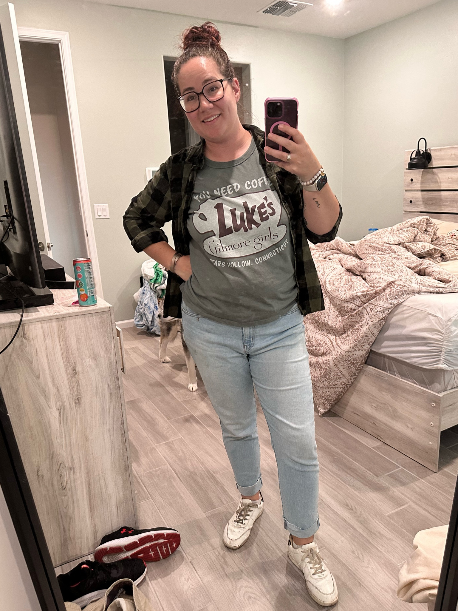 Comfy jeans are on sale!! I am wearing a 10, fit true to size. I am also wearing a L in my Luke’s shirt and always go up in size with flannel. @targetstyle #targetfashion

#LTKstyletip #LTKSale #LTKunder50