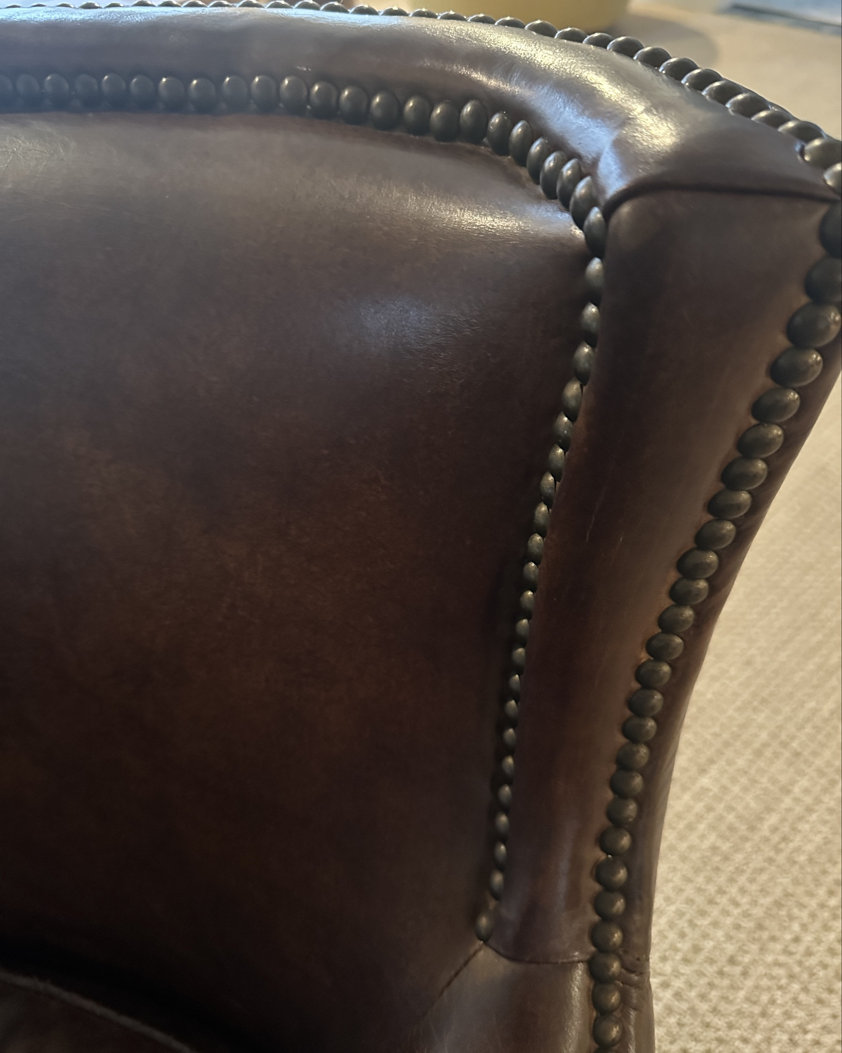 Dog not included 🐶 genuine vintage leather chairs with gorgeous studded detail! #leatherchairs #furniture #livingroomchairs

#LTKHome
