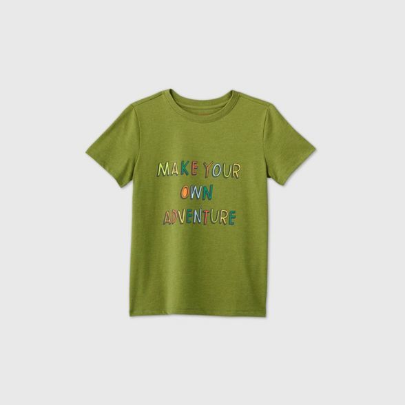 Boys' Short Sleeve 'Make Your Own Adventure' Graphic T-Shirt - Cat & Jack™ Green | Target